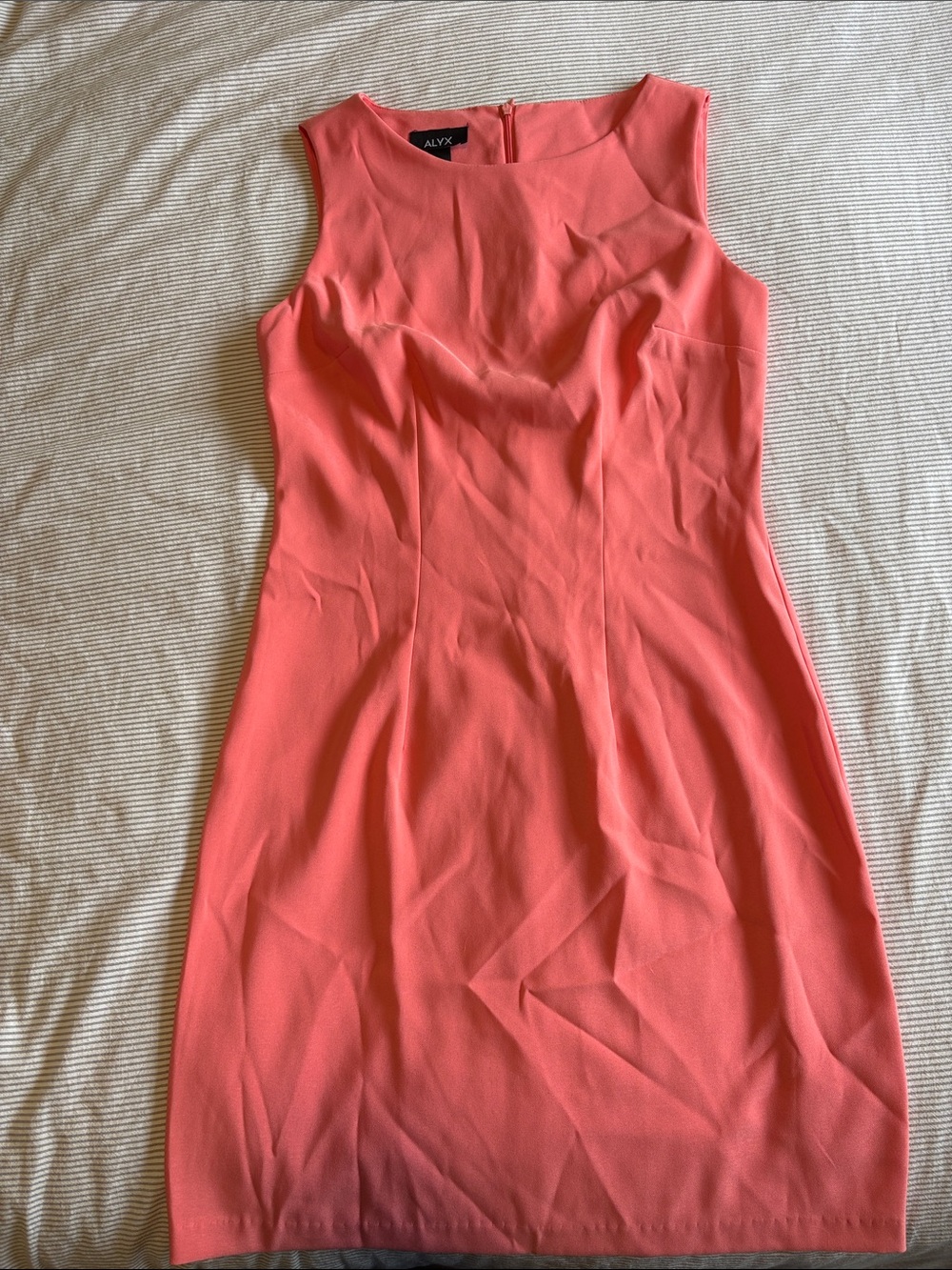 ALYX Coral-Pink Sleeveless Sheath Dress